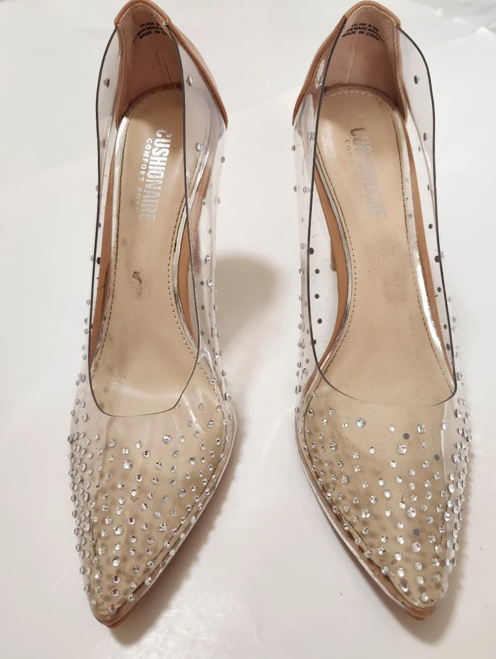 Cushionaire Glam Rhinestone Wedding Prom Formal Heels Size 8.5